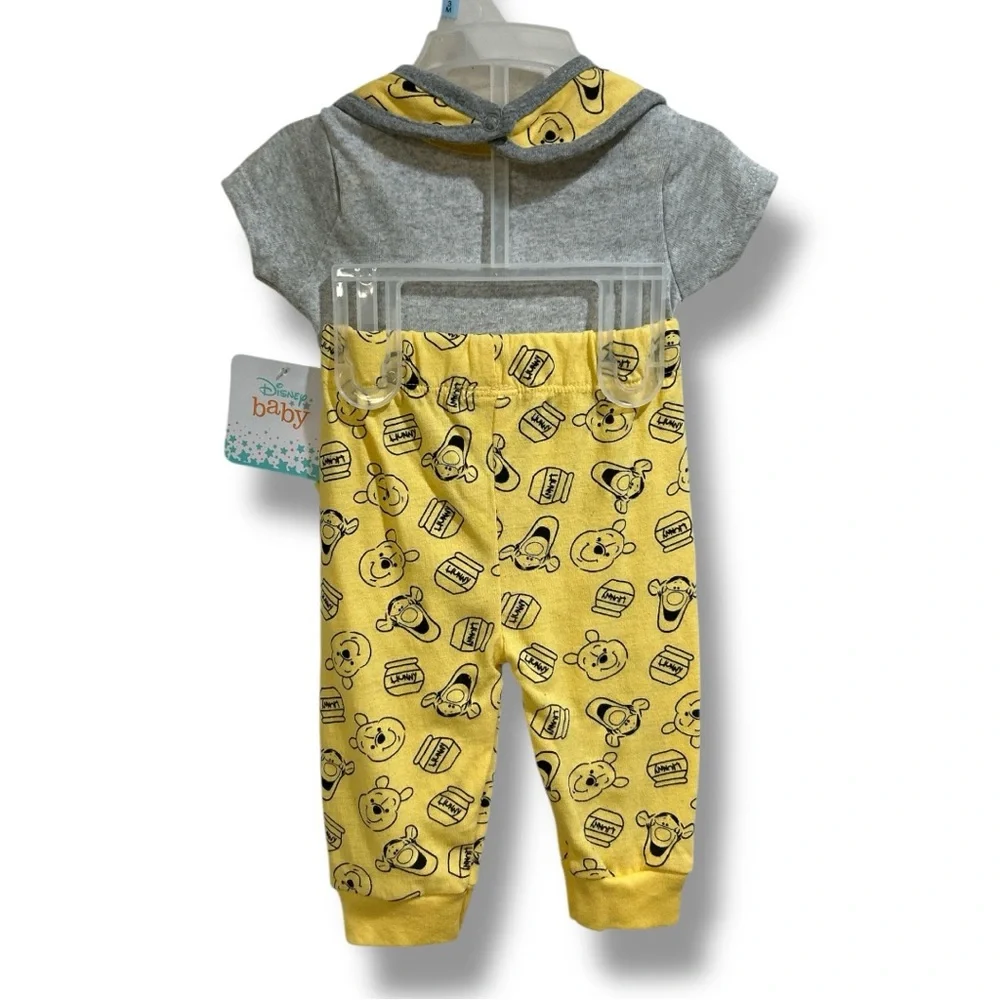 Disney Winnie The Pooh Honey Pot Onesie Bib Set Size 0-3Months